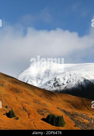 Paysage alpin dans les montagnes de Cuillin, Highlands d'Écosse, Europe Banque D'Images