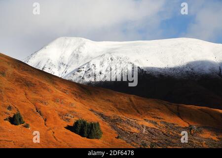 Paysage alpin dans les montagnes de Cuillin, Highlands d'Écosse, Europe Banque D'Images