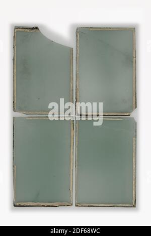 Fenêtre, Anonyme, deuxième moitié du XVIIe siècle, par fenêtre environ .: 25.5 x 18 x 0.2cm (255 x 180 x 2mm), plomb, seize fenêtres d'une porte en bois de pin. Quatre verres teintés vert clair et douze de verre non coloré, 1935 Banque D'Images