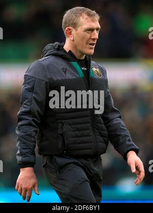 Photo du dossier datée du 16-02-2020 de l'entraîneur d'attaque de Northampton Saints Sam Vesty. Banque D'Images