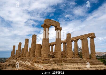 Vallée des temples à Agrigento Sicile, Italie Europe Banque D'Images