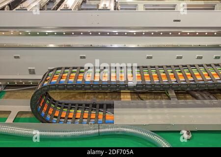 Porte-câbles mouvement souple de la machine Protection Banque D'Images