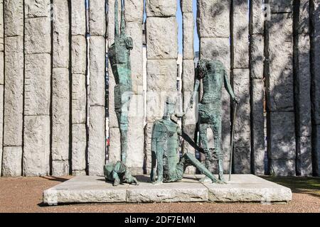 Dublin, Irlande - le 09 septembre 2018 : le Hungry Heart Famine Memorial à l'angle nord-est du parc vert St Stephen's à Dublin, Irlande par l'IR Banque D'Images