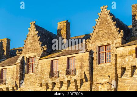 France, Morbihan, Pontivy, château Rohan des XVe et XVIe siècles Banque D'Images