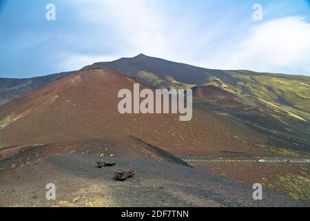 Le mont Etna, Sicile, Italie Banque D'Images