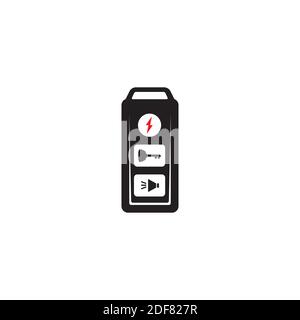 symbole de verrouillage de la clé intelligente symbole logo icône vecteur Illustration de Vecteur