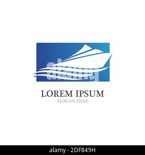 Illustration du logo du bateau de croisière Illustration de Vecteur