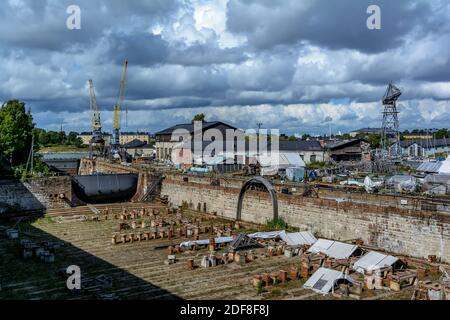 Le plus ancien quai sec de Finlande, le quai Viapori, situé à Suomenlinna Banque D'Images