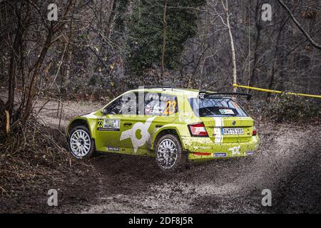 Monza, Italie. 3 décembre 2020. 23 Jan KOPECKY (CZE), Jan HLOUSEK (CZE), SKODA Fabia Evo, WRC 2, action lors du Rallye ACI Monza 2020, 7e tour du Championnat WRC 2020 de la FIA du 3 au 8 décembre 2020 à Monza, Brianza en Italie - photo François Flamand / DPPI / LM crédit: Paola Benini/Alamy Live News Banque D'Images