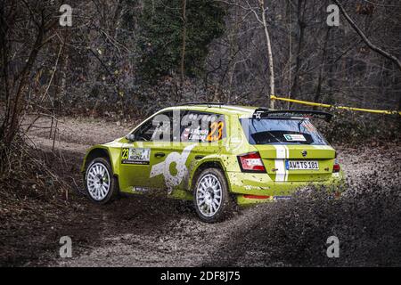 Monza, Italie. 3 décembre 2020. 23 Jan KOPECKY (CZE), Jan HLOUSEK (CZE), SKODA Fabia Evo, WRC 2, action lors du Rallye ACI Monza 2020, 7e tour du Championnat WRC 2020 de la FIA du 3 au 8 décembre 2020 à Monza, Brianza en Italie - photo François Flamand / DPPI / LM crédit: Paola Benini/Alamy Live News Banque D'Images