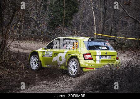 23 Jan KOPECKY (CZE), Jan HLOUSEK (CZE), SKODA Fabia Evo, WRC 2, action lors du Rallye ACI Monza 2020, 7e tour du Championnat WRC 2020 de la FIA du 3 au 8 décembre 2020 à Monza, Brianza en Italie - photo François Flamand / DPPI / LM Banque D'Images