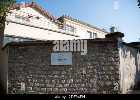 Une maison de retraite Korian (Ehpad) sur avril 10, 2020 à la Varenne Saint Hilaire, France. Le virus a causé au moins 356 décès dans les maisons de retraite de Korian en France (COVID-19). Photo de David Niviere/ABACAPRESS.COM Banque D'Images