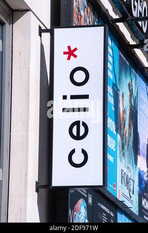 Une enseigne de Celio le 14 avril 2020 à Paris, France. Photo de David Niviere/ABACAPRESS.COM Banque D'Images