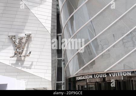 Vue générale de la Fondation Louis Vuitton le 27 avril 2020 à Paris, France. Photo de David Niviere/ABACAPRESS.COM Banque D'Images