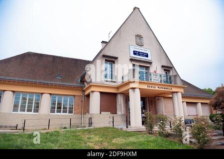 Vue générale d'une école maternelle, le 29 avril 2020 à la Varenne Saint Hilaire, France. Photo de David Niviere/ABACAPRESS.COM Banque D'Images