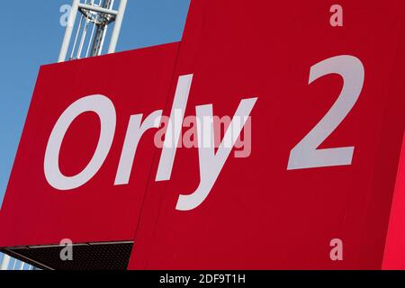 Un logo d'Orly 2 à l'aéroport d'Orly près de Paris, le 06 mai 2020 à Orly, France.photo de David NIVIERE/ABACAPRESS.COM Banque D'Images