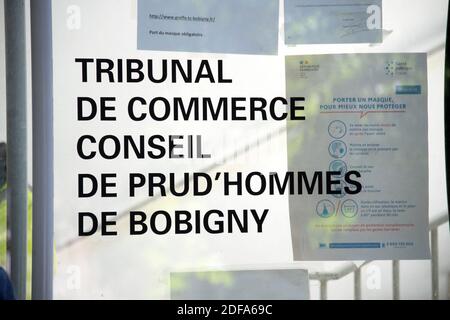 Un point de vue général du Tribunal du Commerce , le 18 mai 2020 à Bobigny, France. Photo de David Niviere/ABACAPRESS.COM Banque D'Images