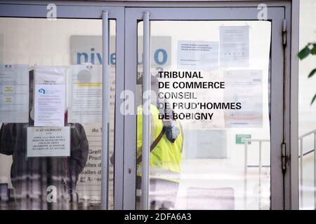 Un point de vue général du Tribunal du Commerce , le 18 mai 2020 à Bobigny, France. Photo de David Niviere/ABACAPRESS.COM Banque D'Images