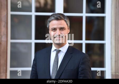 Jean-Philippe Vetter, candidat LR les Républicains arrive en quatrième position au premier tour des élections municipales de 2020 à Strasbourg. Strasbourg Nord-est de la France, le janvier 2020. Photo de Nicolas Roses/ABACAPRESS.COM Banque D'Images