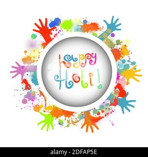Joyeux Holi. Les taches d'arrière-plan. Illustration vectorielle Illustration de Vecteur