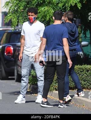 Le défenseur brésilien Marquinhos de Paris Saint-Germain arrive sur le terrain d'entraînement du Camp des Loges à Saint-Germain-en-Laye, à l'ouest de Paris, le 22 juin 2020. Photo de Christian Liewig/ABACAPRESS.COM Banque D'Images