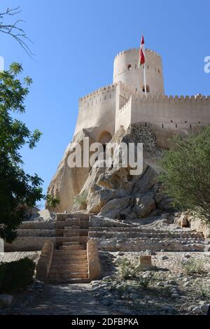 Le beau fort de Nakhal en Oman. Banque D'Images