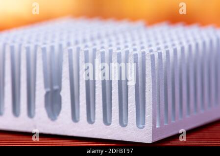 Macro de radiateur en aluminium Banque D'Images