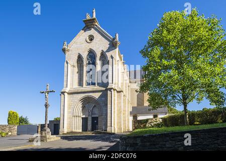 France, Finistère, Saint-Martin-des-champs le long du sentier de randonnée ou du sentier de douane GR 34, Sanctuaire notre-Dame de la Salette Banque D'Images