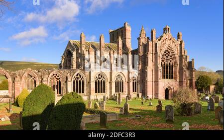 Abbaye de Melrose, Frontières, Ecosse Banque D'Images