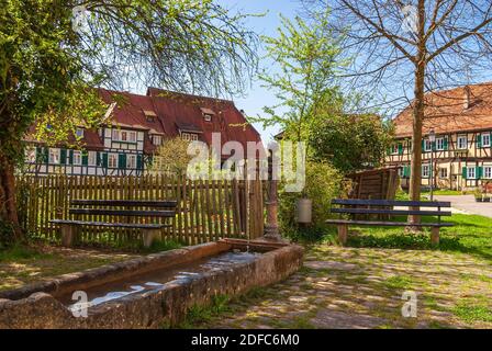 Impressions du village et du palais et monastère de Bebenhausen près de Tübingen, Bade-Wurtemberg, Allemagne. Banque D'Images
