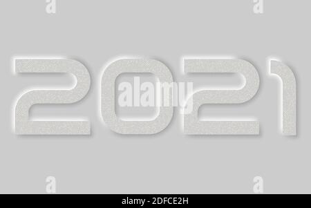 Carte du nouvel an 2021 avec effets d'ombre et de lumière. Carte de vœux de fête pour la nouvelle année dans un style minimaliste. Illustration vectorielle. SPE 10 Illustration de Vecteur