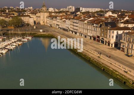 VUE AÉRIENNE, LA ROCHELLE, QUAI DUPERRE, (17) CHARENTE-MARITIME, NOUVELLE AQUITAINE, FRANCE Banque D'Images