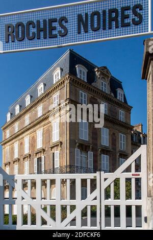 HÔTEL LES ROCHES NOIRES OÙ MARGUERITE DURAS, CLAUDE MONET, MARCEL PROUST SÉJOURNA, TROUVILLE-SUR-MER, NORMANDIE, FRANCE Banque D'Images