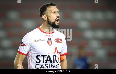 Mouscron, Belgique. 28 novembre 2020. Matias Silvestre de Mouscron photographié lors du match de la Jupiler Pro League entre Royal Excel Mouscron et le Club Brugge KV, samedi 28 novembre 2020 à Mouscron, le 14 jour de la première division de la « Jupiler Pro League » du championnat belge de football. BELGA PHOTO VIRGINIE LEFOUR crédit: Pro Shots/Alamy Live News Banque D'Images