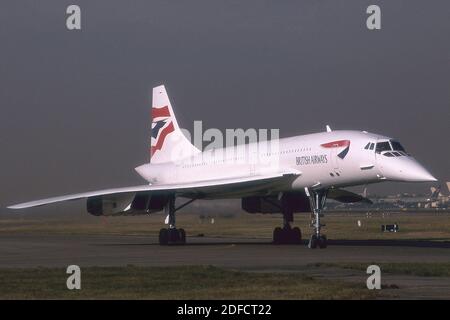 SUPERSONIQUE CONCORDE DE BRITISH AIRWAYS Banque D'Images