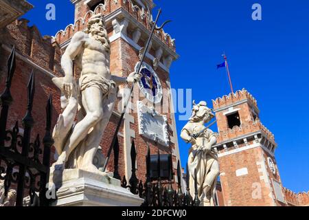 J'/Venezia : Arsenale, Renaissanceportal (um 1400) Banque D'Images