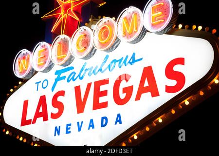 Panneau Welcome to Fabulous Las Vegas Banque D'Images