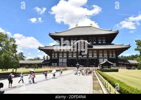 Todaiji. L'un des temples les plus célèbres du Japon qui abrite la statue du Grand Bouddha. Banque D'Images