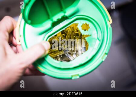 Vaccination contre la grippe en pharmacie, France, octobre 2020. Banque D'Images
