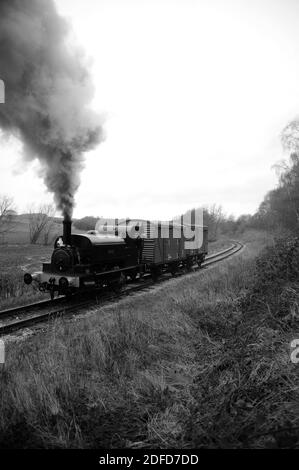 « Vulcan » et deux fourgonnettes couvertes sur la branche de Springwell. Banque D'Images