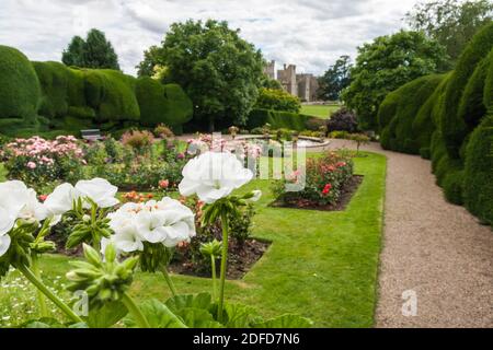 Les jardins colorés à Raby Castle,Staindrop,Co.Durham, Angleterre, Royaume-Uni Banque D'Images