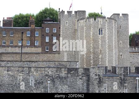 La Tour de Londres, officiellement le Palais Royal et la forteresse de sa Majesté à Londres Banque D'Images