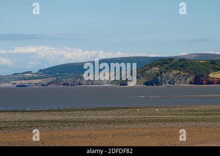 La plage de Dunster, Somerset, Angleterre, Royaume-Uni Banque D'Images