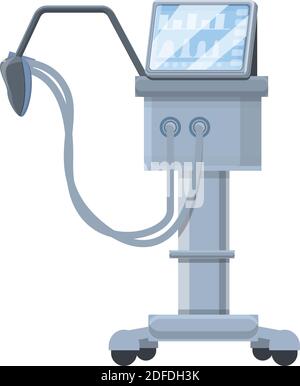 Icône du ventilateur de l'hôpital pour appareil médical. Dessin animé de l'icône vecteur de la machine médicale du ventilateur de l'hôpital pour la conception de sites Web isolée sur fond blanc Illustration de Vecteur