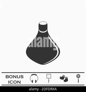 Amphora Icon Flat. Pictogramme noir sur fond blanc. Symbole d'illustration vectorielle et bouton bonus Illustration de Vecteur