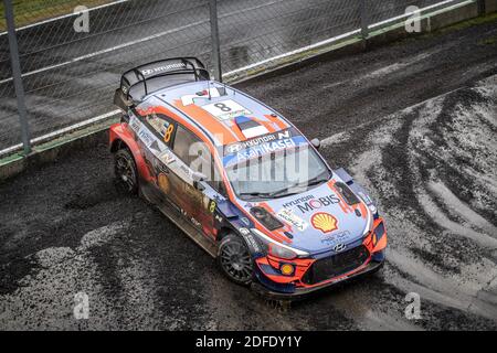 08 TANAK Ott (est), JARVEOJA Martin (est), Hyundai i20 coupe WRC, Hyundai Shell MOBIS WRT, action lors du Rallye ACI Monza 2020, 7e tour du Championnat FIA WRC 2020 du 3 au 8 décembre 2020 à Monza, Brianza en Italie - photo Grrégory LLM / DPPI / LM Banque D'Images