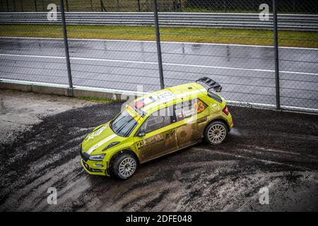 23 Jan KOPECKY (CZE), Jan HLOUSEK (CZE), SKODA Fabia Evo, WRC 2, action pendant le Rallye ACI Monza 2020, 7e tour du Championnat WRC 2020 de la FIA du 3 au 8 décembre 2020 à Monza, Brianza en Italie - photo Gregory Lénormand / DPPI / LM Banque D'Images