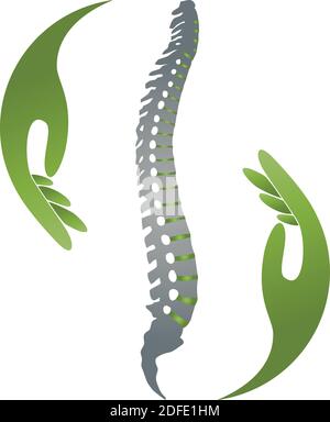 Colonne vertébrale, orthopédie, chiropraticien, massage, logo Illustration de Vecteur