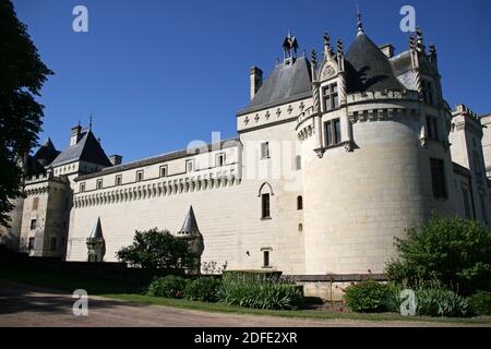 château médiéval et renaissance à brézé en france Banque D'Images