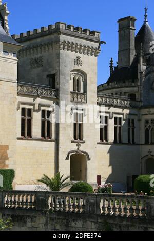 château médiéval et renaissance à brézé en france Banque D'Images